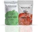 Set di Aloe Vera Powder & Hibiscus Powder | 227g Ogni | Pure & Natural | Free from Chemical & Preservatives