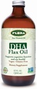 Flora DHA Flax olio - Supporta la salute del cervello - Contiene Vegan Omega-3-6-9, senza glutine, Kosher & Non-GMO - Tenere Chilled - Bottiglia di vetro - 17 fl. oz.