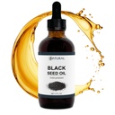 Olio di semi nere Zatural Nigella Sativa Pressato a freddo Digestione di olio di cumino, Pelle, Cervello, Immune, Giunti & More (4 Fl Oz)