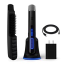 Cuscinetto Struggle Carbon X - Brush Cuscinetto riscaldato + Raddrizzatore per gli uomini - Brush Cuscinetto senza cordone e raddrizzamento Comb - ricaricabile, 3 impostazioni di calore, Micro-Fibre Protective