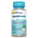 SOLARAY SharpMind Memory Formula - Integratori di cervello per memoria e messa a fuoco - Cognivia, Gotu Kola & Chaga Mushroom Supplement - Ginkgo Biloba Alternative - Garanzia di 60 giorni - 30 Serve, 60 VegCaps
