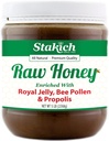 Stakich Royal Jelly, Bee Pollen, Propolis Arricchito miele crudo - Pure, Unprocessed, Unheated - 5 Pound (80 Ounce)
