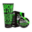 Kit di Crescita del Cuscinetto w/ 2X Balm del Cuscinetto della Biotina di Spessore per Uomini & Mustache Wax + GROW 11-in-1 Uomo Shampoo & Condizionatore (Hair Growth Shampoo per Uomini w/Biotin) - Formulato in America