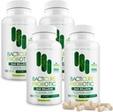 Bacticure Probiotic 240 capsule | Probiotics Supplement w/High CFU Formula per gli uomini e le donne | Prebiotici e enzimi digestivi per la digestione & salute del fegato, salute vaginale, pulizia del colon, supporto immunitario