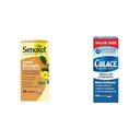 Senokot Extra Forza Lassativo vegetale naturale per il sollievo di notte gentle & Colace Sgabello di resistenza regolare 100 mg capsule 100 Conte Docusate Sodio Stimolant-Free