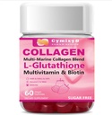 Glutathione Biotin Collagen Glow Gummies, Extra-Strength L-Glutathione & Colageno Hidrolizado per le donne & 10000mcg Biotin & Multivitamin per le donne per le unghie della pelle per capelli