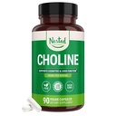 Nested Naturals Choline Bitartrate 500mg - Integratori di colina ad alta potenza - Supporta le prestazioni cognitive e la funzione del fegato - 100% Vegan & Non-GMO Choline - 90 capsule vegane