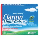 Claritin Liqui-Gels 24 ore Allergy Relief, Medicina allergia non dorsale, Loratadine Antihistamine capsule, 30 conte