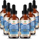 2000MG Glutathione Liquido Liposomico, 98% Assorbimento, Formula attiva L-Glutathione Supplemento, Vegan Friendly, Potente Complesso Antiossidante per Sistema Immune, Difesa Invecchiante, Detox, 12 FL.OZ