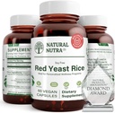 Estratto di riso di lievito rosso di Nutra, supporto cardiovascolare, aiuta a migliorare l'immunità, aiuta a mantenere i grassi del corpo e la salute del cuore, migliorare la digestione, integratori senza glutine, 600 mg 60 capsule (3 pacchetto)
