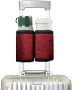 Riemot Portabicchieri da viaggio Portabicchieri Bevande Gratis - Hold Two Coffee Mugs - Si adatta Roll on Suitcase Handles - Regali per Assistenti Volo Accessori Red