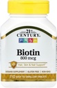 21st Century Biotin Tablets, 800 mcg, 110 Conte (Pack of 3)