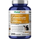 NusaPure Colostrum 1050mg 30% IgG 200 capsule (Non OGM, Soyfree) Bioperine