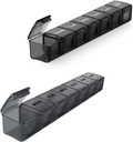 2 Pack Extra Large Pill Organizer, Sukuos Case Pillola Settimanale con Lid Clear, Artrite Friendly Medicine Organizer per Pills/Vitamin/Fish Oil/Supplements, BPA Free, Facile da pulire