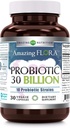 Incredibile Flora Probiotici 10 migliori Strains Probiotici | 30 miliardi di capsule vegetali supplemento | Non OGM | Gluten Free | Made in USA (1 pacchetto, 30 conte)
