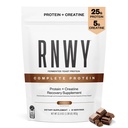 RNWY Proteine Complete, 25g Yeast Protein + 5g Creatina Monoidrato, Vegan, Dairy-Free, Informed Sport Certified, Post-Workout Recovery for Endurance Athletes, Chocolate, 21 Serve