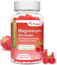 Magnesio Glycinate Gummies 600 mg, Magnesio Gummies per adulti e bambini, Supporto per il rilassamento e il muscolo, 60 peperoni aromatizzati al lampone