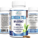 Estratto di tè verde 98% - 3X Forza, 75% Catechine di polifenolo, 45% EGCG, Super Antiossidante - 60 capsule