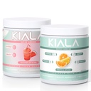 Kiala Nutrition Super Greens, Polvere verde organica, Spirulina & clorella Superfood Powder, Zucchero & Gluten Free Vegan, Miscela spettrale, Watermelon & Tropical Slush 2 Pack