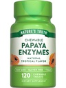 La verità della natura Papaya Enzyme Chewable Tablets | 120 Count | Vegan, Non-GMO & Gluten Supplemento gratuito per la digestione | Natural Tropical Flavor