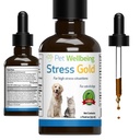 Pet Wellbeing Stress Gold for Cats - Vet-Formulated Situational Feline Stress Support - Fast-Acting Vet Visits, Viaggi, Grooming - Cat-Safe Holistic Herbal Blend - Liquid Support 2 oz (59ml)