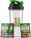 Psycho Pharma Edge of Insanity Pre Workout – Polvere più forte per pompe intenzionali, resistenza, energia e messa a fuoco – 3 sapori campione + Coppa di Shaker gratuito (Jungle Juice, Blue Lemonade, fragola)