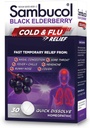 Sambucol Cold and Flu Relief Tablets - Medicina Fredda Omeopatica, Rimedio Freddo per Adulti, Black Elderberry per Freddi, Zinc Cold Remedy - 30 Count