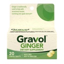 Gravol Ginger Tablets per Upset Stomach e Nausea, 20ct