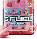 G Carburante ONE Piece Polvere di bevanda di energia umana, pre allenamento miscela di caffeina per il gioco, zucchero a fuoco libero Amino, vitamina + antiossidanti, 3.7oz (Cotton Candy, 15 porzioni)