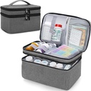 Organizzatore di medicina e borsa di stoccaggio vuoto, scatola di pronto soccorso della famiglia, borsa dell'organizzatore della bottiglia del pilastro per il medicamento di emergenza, integratori o kit medici, sacchetto di medicina con cerniera per la casa e il viaggio
