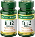Natura Bounty Vitamina B-12, Dissolve rapida, 2500 mcg, Natural Cherry Flavor 75 ct (2 Confezione)