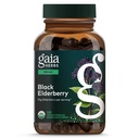 Gaia Herbs Black Elderberry - Integratore giornaliero di supporto immunitario per aiutare il benessere - con Black Elderberries & Acerola Frutta per il supporto antiossidante* - 120 capsule vegane (alimentazione da 60 giorni)
