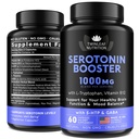 Integratore di serotonina naturale - Made in USA 5HTP Serotonin & Cortisol Manager - Integratore di vitamina Serotonina Booster per le donne con 5-HTP, Vitamina B6, B12, GABA, L Theanine, L Tryptophan - 60 capsule
