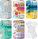 120 Pcs tessuto adesivo elastico Bandages Bulk assortiti forme e modelli Piccolo colorato grazioso tessuto Bandages con non bastone Pad 3 x 1 pollice per tagli Wound Scrapes donne (colori)