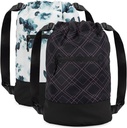 GOMOYO 2-Pack Zaino con coulisse Floral Plum con spalla regolabile, 18 x 14 x 7 pollici, perfetto per palestra, viaggio e pernottamenti