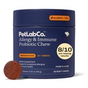 PetLab Co. Allergy & Immune Daily Probiotics for Dogs. Supporta la produzione di lievito, Allergie stagionali, Itchiness intermittente, Gut & Salute digestiva per cani di medie dimensioni, Packaging May Vary