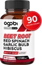 5in1 Beet Root Capsule - Aggiunto con Red Spinach, Organic Garlic Bulb, Hibiscus & Black Pepper - Supporto per la produzione di energia, Immune System & Digestive Health - 90 Vegan Capsule
