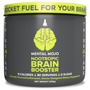 Nootropic Brain Booster (30 Serve) Nootropic Drink Mix & Brain Supplement - Supporti Energia, Focus & Memoria - Zero Calories, Sugar Free - Kiwi Strawberry