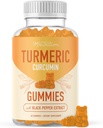 Gummies curcuma per adulti (60 conteggio, alimentazione di 30 giorni) - Integratore curcuma curcuma curcuma curcuma curcuma curcuma curcuma w/pepe nero per il supporto misto* - Ginger Flavored, Non-GMO, Vegan, Integratore misto senza glutine