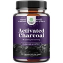 Natura Artigianato Pillole Charcoal Detox & Cleanse - Purificante capsule di cocco con 1200 mg Per Serving per Bloating Relief - Integratore Detox attivo per Body & Gut Health -180 Count