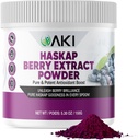 AKI Haskap Berry Extract Powder - Ricco di antiossidanti, Vitamin-C & Polyphenols - Estratto da berline secche di qualità - No Aggiunto aromi artificiali & Coloring - Boosts Energy Level (5.30Oz/150g)