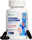 2700 MG Liposomal Glutathione Supplemento, Max Absorption, Active Form L Glutathione reductase (GSH), con acido ialuronico, resveratrolo, potente antiossidante, invecchiamento della salute, 60 Softgels