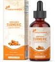Liquido curcumina curcuma curcuma curcuma curcuma biologica certificata con supporto misto Ginger & Black Pepper, supporto immunitario e digestivo, invecchiamento grazioso - 2 Fl Oz