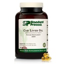 Olio di fegato di Cod di processo standard - aiuta la pelle sana e gli occhi con gli acidi grassi Omega-3 & vitamine A e D - Bone & Tooth Health Support - Gluten-Free, Non-Dairy & Non-Soy - 180 Softgels (60 Servings)