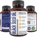 Premium Black Cumin Seed Oil Capsule - Vergini Pressate Nigella Sativa Black Seed Oil Pills - Integratore di Supporto Immune - Omega 3 6 9 Vitamina E Blackseed for Nails Hair Skin 1000 mg p/Serving