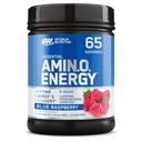Optimum Nutrition Amino Energy - Pre allenamento con tè verde, BCAA, aminoacidi, Keto Friendly, Estratto di caffè verde, Energy Powder - Blue Raspberry, 65 Servings (Packaging May Vary)