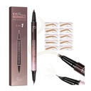 Penna del sopracciglio curvo 2-in-1 e eyeliner con 10Pcs stencil freccia, matita del sopracciglio di Microblading con 4 punte della forcella e la punta precisa curva, matite impermeabili e durevoli del sopracciglio per le donne, biondo