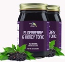 Green Jay Gourmet Elderberry Tonic – Tutto Natural Elderberry Syrup – Elderberry Immune Support for Kids & Adults – Potente Elderberry & Honey Blend – Sambucus Elderberry Syrup – 2 x 22 once