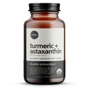 Astaxantina organica 12mg Plus Turmeric 1500mg, Estratto di pepe nero, Assorbimento elevato, Occhio, Cuore, Pelle, Giunto, Vegan, Senza glutine, Non OGM, Doppio antiossidante, Curcumina currica supplemento, 30-Giorni