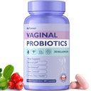 Probiotici vaginali per le donne Femmina,Promotes Ph Balance, Healthy Vaginal Odor & Flora,Urinary Tract Health con Prebiotici & Lactobacillus Probiotic Blend 30 miliardi di CFU,60 capsule